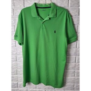Men's XL Ralph Lauren RLX Golf polo Green Blue Shirt Performance Short Sleeve